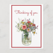 Denken Sie an Ihre Aquarellfarben-Blume in einem J Postkarte (Vorderseite)