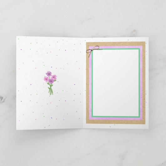 Denken Sie an Ihre Aquarellfarben-Blume Karte (Innenseite)