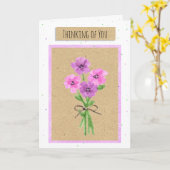 Denken Sie an Ihre Aquarellfarben-Blume Karte (Gelbe Blume)