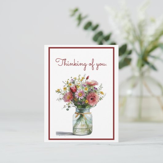 Denken Sie an Ihre Aquarellfarben in einem Jar Postkarte (Stehend Vorderseite)