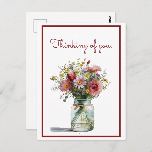 Denken Sie an Ihre Aquarellfarben in einem Jar Postkarte (Vorne/Hinten)