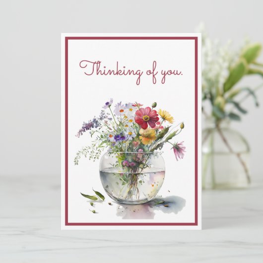 Denken Sie an Ihre Aquarellfarben in einer Glasvas (Stehend Vorderseite)