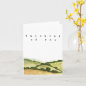 Denken Sie an Ihre Aquarelllandschaft Karte (Gelbe Blume)