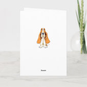 Denken Sie an Ihre Basset Hund Welpen-Hundekarte Karte (Rückseite)