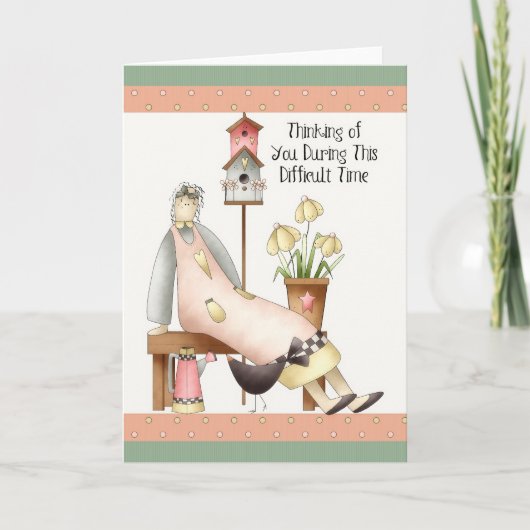 Denken Sie an Ihre Beileid Soft Prim Grußkarte Karte (Vorderseite)