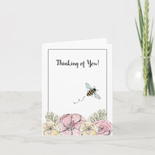 Denken Sie an Ihre Blume und Bienen Karte