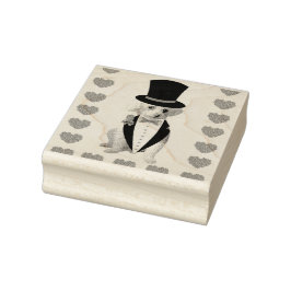 Denken Sie an Ihre Briefmarke aus Holz Gummistempel