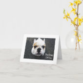 Denken Sie an Ihre Bulldog-Grußkarte Karte (Gelbe Blume)