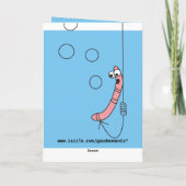 Denken Sie an Ihre Cartoon Fisch- und Wurmkarten Karte (Rückseite)