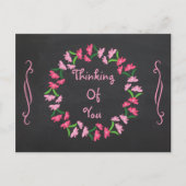 Denken Sie an Ihre Chalkboard Wreath Postkarte (Vorderseite)