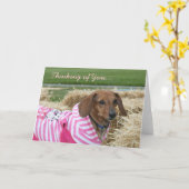 Denken Sie an Ihre Dackel Grußkarte Karte (Gelbe Blume)