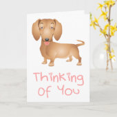 Denken Sie an Ihre Dackel Puppy-Dog-Note-Karte Karte (Gelbe Blume)