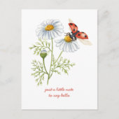 Denken Sie an Ihre Daisies und Ladybug Postkarte (Vorderseite)