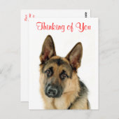 Denken Sie an Ihre deutsche Shepherd-Welpen-Postka Postkarte (Vorne/Hinten)