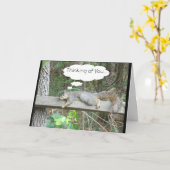 Denken Sie an Ihre Eichhörnchenkarte Karte (Gelbe Blume)