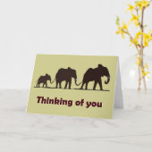 Denken Sie an Ihre Elefantenkarte Karte (Gelbe Blume)