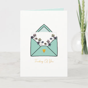 Denken Sie an Ihre Envelope Blume Sympathy Card Karte