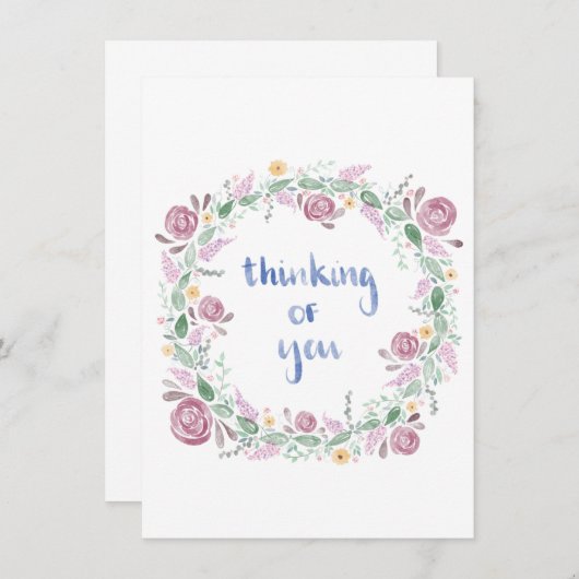 Denken Sie an Ihre flache Grußkarte (Vorne/Hinten)