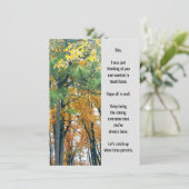 Denken Sie an Ihre Flachgrüßkarte (Stehend Vorderseite)