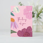 Denken Sie an Ihre Flachkarte Dankeskarte (Stehend Vorderseite)