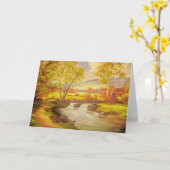 Denken Sie an Ihre Friedlichen Herbstbäume und Flü Karte (Gelbe Blume)