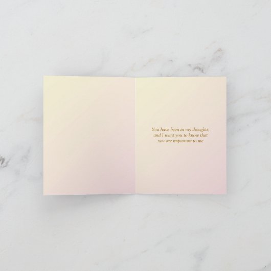 Denken Sie an Ihre Friend Card mit rosa gerbera un Karte (Innenseite)