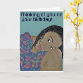 Denken Sie an Ihre Geburtskarte Karte (Gelbe Blume)