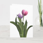 Denken Sie an Ihre Gefühle Beileid Pastel Tulip Karte (Rückseite)