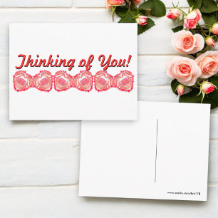 Denken Sie an Ihre geschädigte Herz rosa Vorlage Postkarte