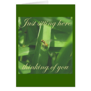 Denken Sie an Ihre Golden Bee Fly Card