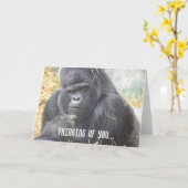 Denken Sie an Ihre Gorilla Card Karte (Gelbe Blume)