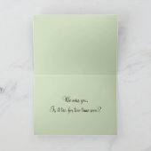 Denken Sie an Ihre grüne Gruppe Mint-Fotovorlage Karte (Innenseite)