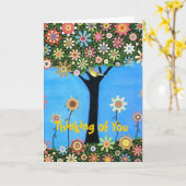 Denken Sie an Ihre Grußkarte Karte (Gelbe Blume)