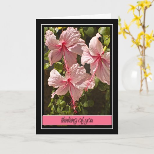 Denken Sie an Ihre Hibiskus-Karte Karte (Gelbe Blume)
