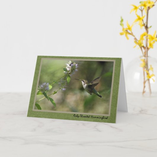 Denken Sie an Ihre Hummingbird-Karte Karte (Gelbe Blume)