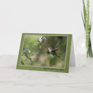 Denken Sie an Ihre Hummingbird-Karte Karte
