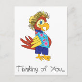 Denken Sie an Ihre Insel Papagei Postkarte (Vorderseite)