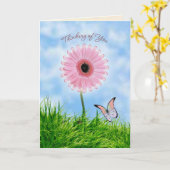 Denken Sie an Ihre Karte mit der daisy-gerbera-Blu (Gelbe Blume)