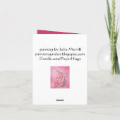 Denken Sie an Ihre Karte mit Lilies (Rückseite)