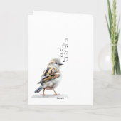 Denken Sie an Ihre Karte Niedlicher Vogel (Rückseite)