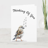 Denken Sie an Ihre Karte Niedlicher Vogel (Vorderseite)