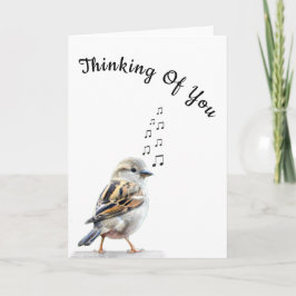 Denken Sie an Ihre Karte Niedlicher Vogel