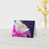 Denken Sie an Ihre Karte - rosa und lila (Gelbe Blume)