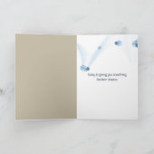 Denken Sie an Ihre kleine Girl Sketch in Wildblume Karte (Innenseite)