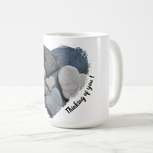 Denken Sie an Ihre Liebe Rocks-Heart Shaped Rocks Kaffeetasse (VorderseiteRechts)