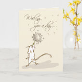 Denken Sie an Ihre Maus mit den Wünschen von Leuch Karte (Gelbe Blume)