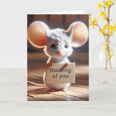 Denken Sie an Ihre Maus mit Pappschild Karte (Gelbe Blume)