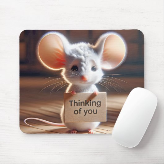 Denken Sie an Ihre Maus mit Pappschild Mousepad (Mit Mouse)