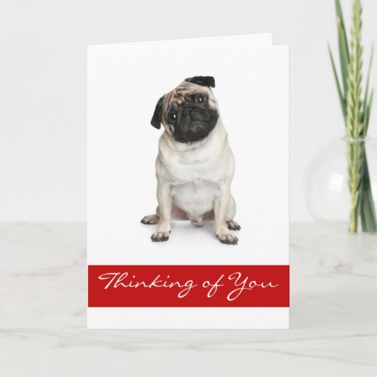 Denken Sie an Ihre Mops-Welpen-Grußkarte Karte (Vorderseite)