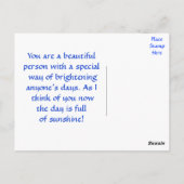 Denken Sie an Ihre Mops-Welpen-Postkarte (Verse) Postkarte (Rückseite)